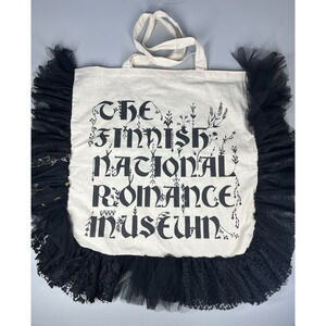 The Romanssi Tote Bag Oversized Ruffle Trim Finnish National Romance Museum